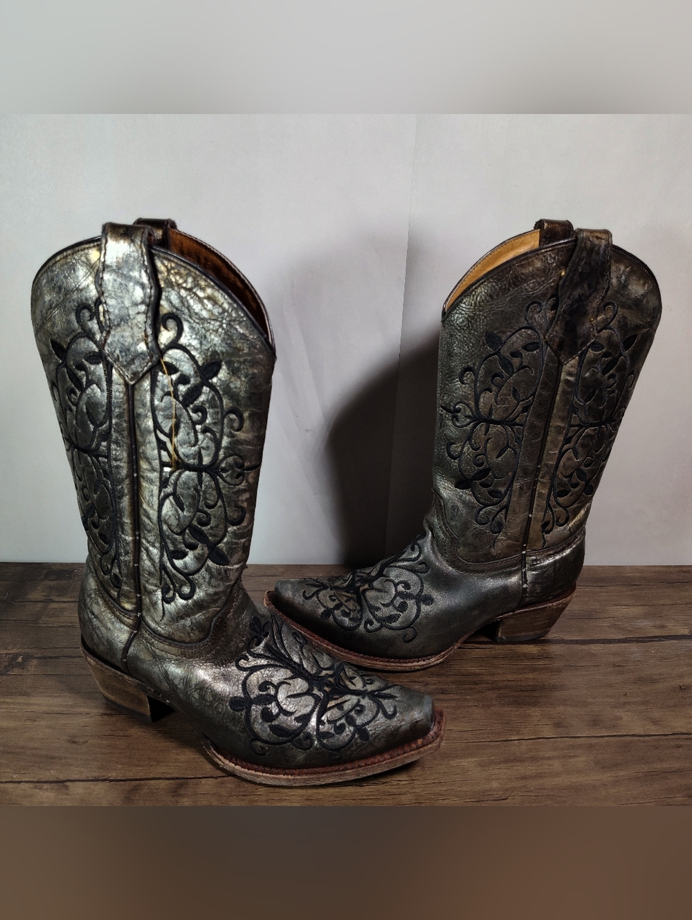 Corral Western Boots Teen Girl Cowboy  Boots  Bronze Size 2.5 T (A3154)